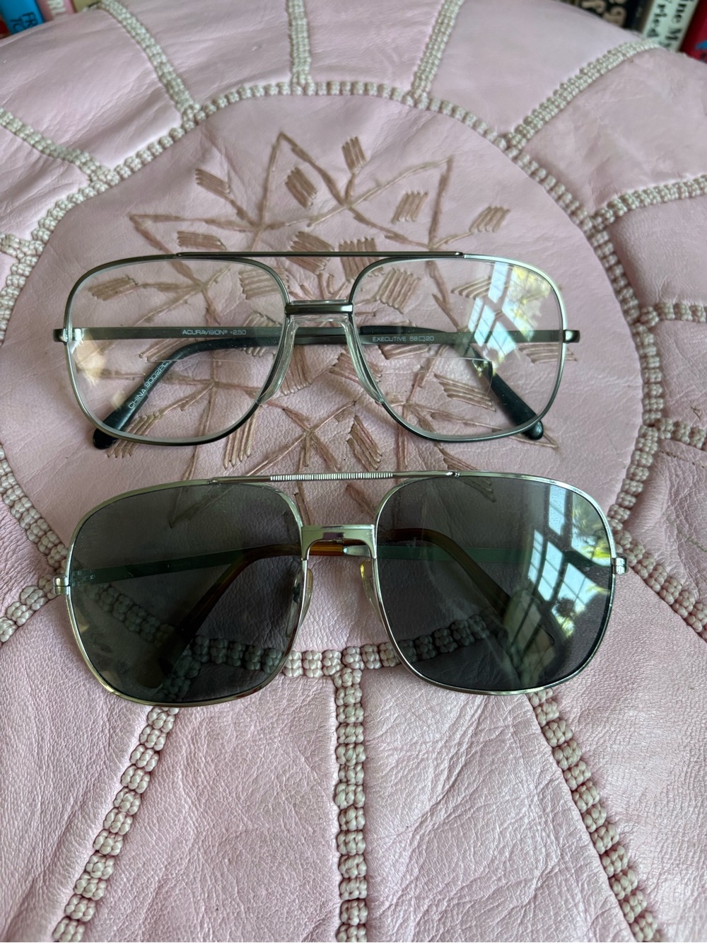 Classic Aviator Sunglasses - Silver Frames with Smoke Lenses